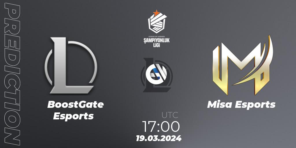 Prognose für das Spiel BoostGate Esports VS Misa Esports. 19.03.24. LoL - TCL Winter 2024