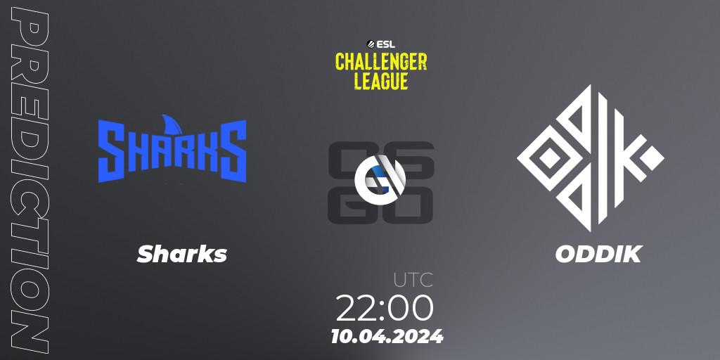 Prognose für das Spiel Sharks VS ODDIK. 10.04.24. CS2 (CS:GO) - ESL Challenger League Season 47: South America