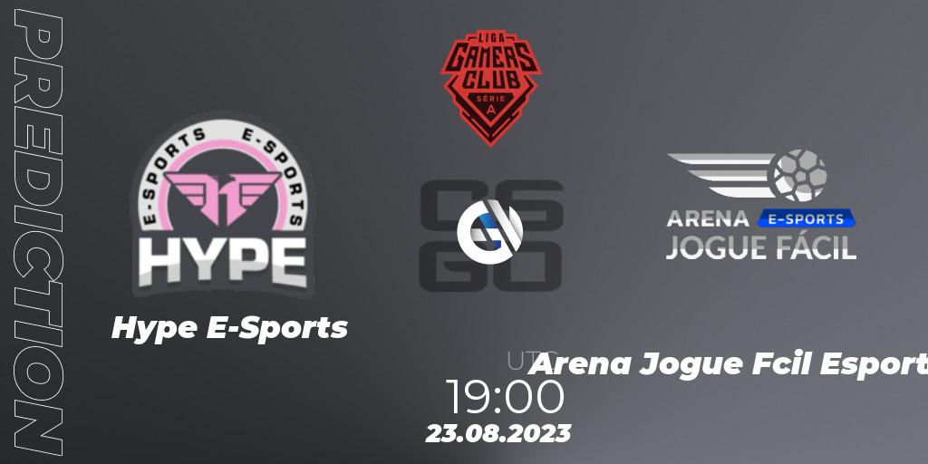Prognose für das Spiel Hype E-Sports VS Arena Jogue Fácil Esports. 23.08.23. CS2 (CS:GO) - Gamers Club Liga Série A: August 2023