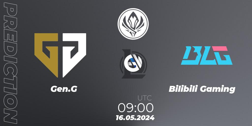 Prognose für das Spiel Gen.G VS Bilibili Gaming. 16.05.2024 at 09:00. LoL - Mid Season Invitational 2024 - Bracket Stage