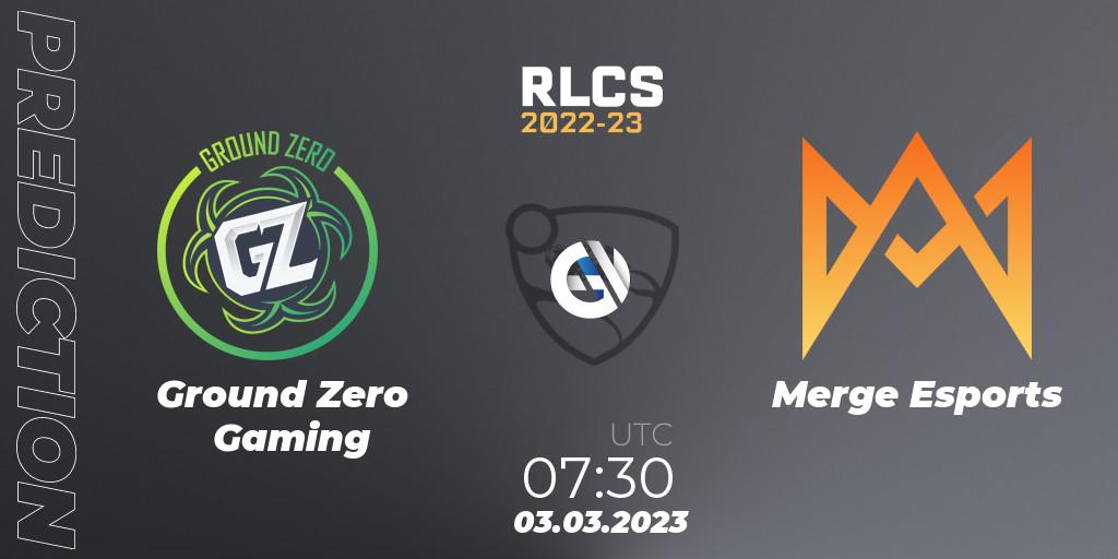 Prognose für das Spiel Ground Zero Gaming VS Merge Esports. 03.03.2023 at 07:30. Rocket League - RLCS 2022-23 - Winter: Oceania Regional 3 - Winter Invitational