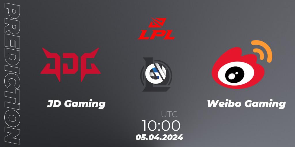 Prognose für das Spiel JD Gaming VS Weibo Gaming. 05.04.24. LoL - LPL Spring 2024 - Playoffs