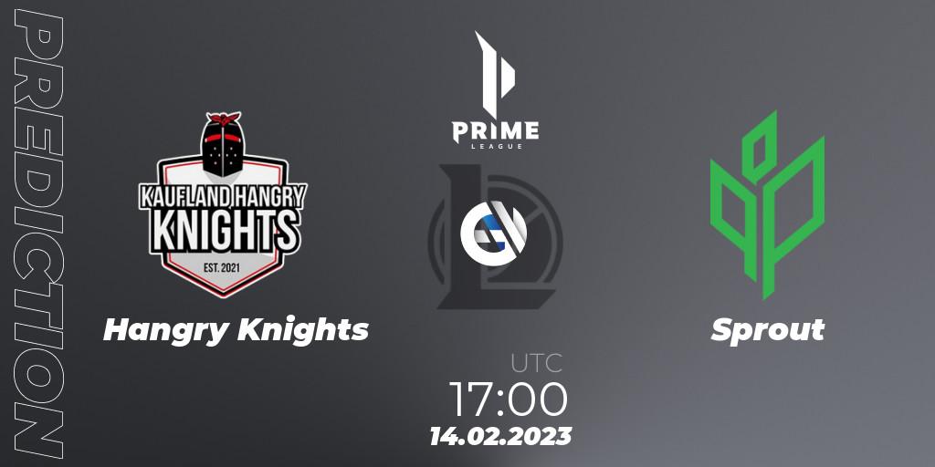 Prognose für das Spiel Hangry Knights VS Sprout. 14.02.2023 at 17:00. LoL - Prime League 2nd Division Spring 2023 - Group Stage