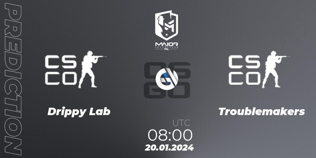 Prognose für das Spiel Drippy Lab VS Troublemakers. 20.01.24. CS2 (CS:GO) - PGL CS2 Major Copenhagen 2024 Asia RMR Closed Qualifier