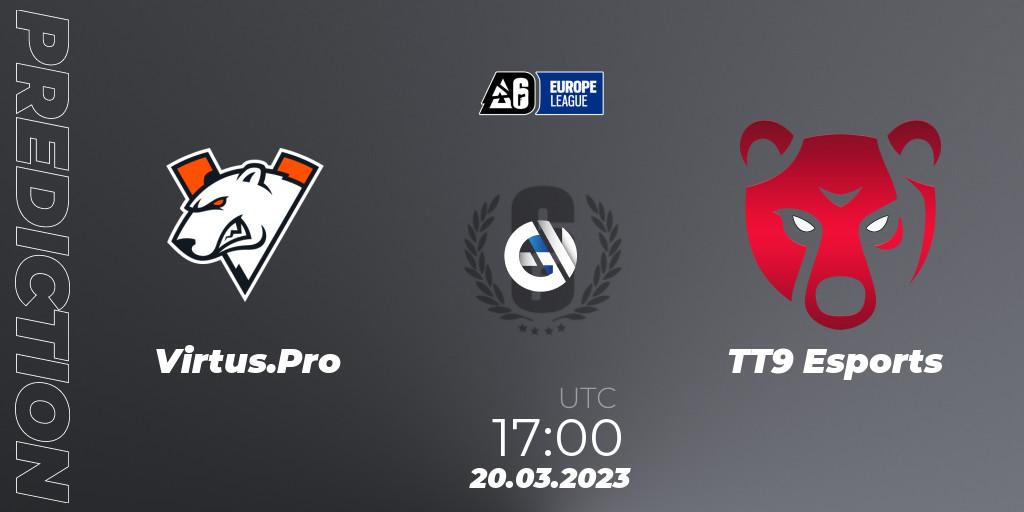 Prognose für das Spiel Virtus.Pro VS TT9 Esports. 20.03.23. Rainbow Six - Europe League 2023 - Stage 1