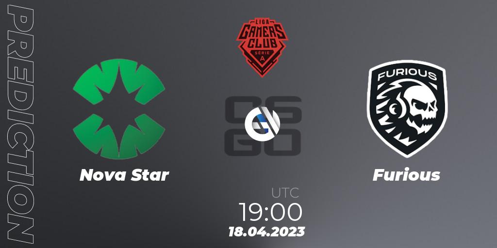 Prognose für das Spiel Nova Star VS Furious. 18.04.23. CS2 (CS:GO) - Gamers Club Liga Série A: April 2023