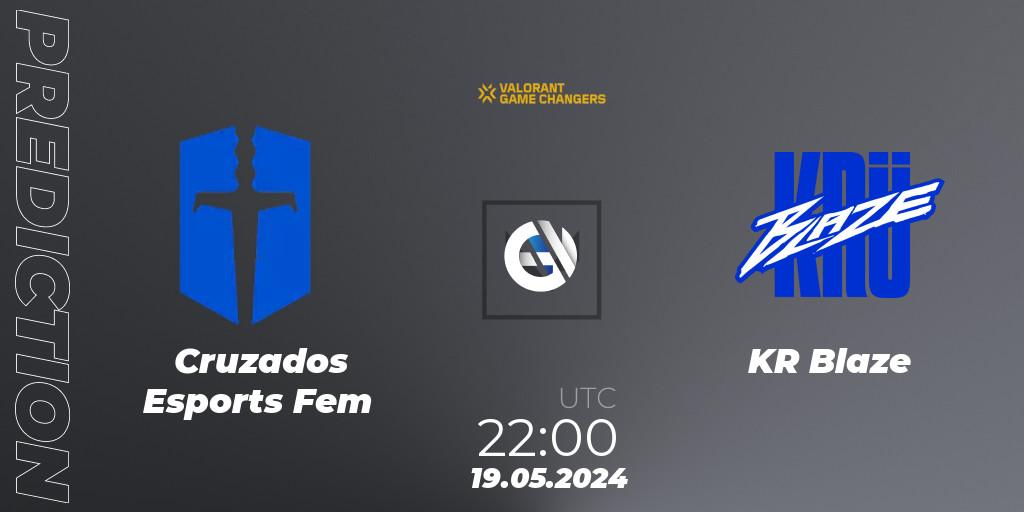 Prognose für das Spiel Cruzados Esports Fem VS KRÜ Blaze. 19.05.2024 at 22:00. VALORANT - VCT 2024: Game Changers LAS - Opening