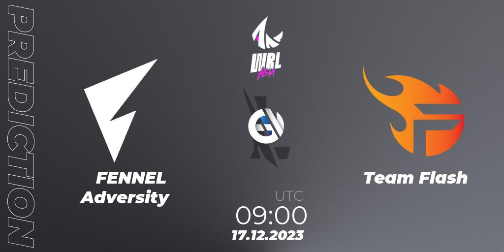 Prognose für das Spiel FENNEL Adversity VS Team Flash. 17.12.2023 at 09:00. Wild Rift - WRL Asia 2023 - Season 2 - Regular Season