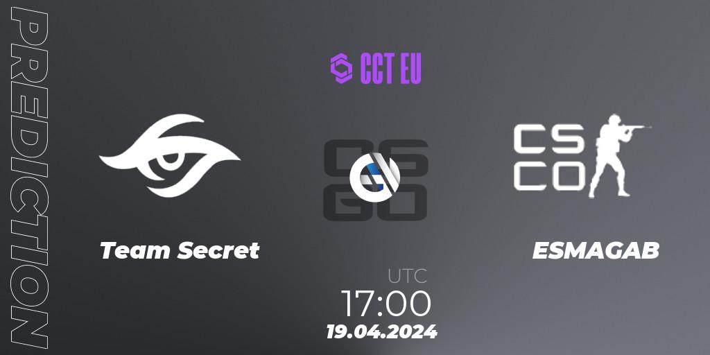 Prognose für das Spiel Team Secret VS ESMAGAB. 19.04.24. CS2 (CS:GO) - CCT Season 2 Europe Series 1 Closed Qualifier