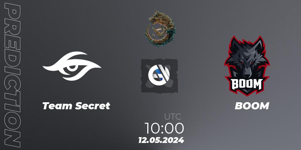 Prognose für das Spiel Team Secret VS BOOM. 12.05.24. Dota 2 - PGL Wallachia Season 1 - Group Stage
