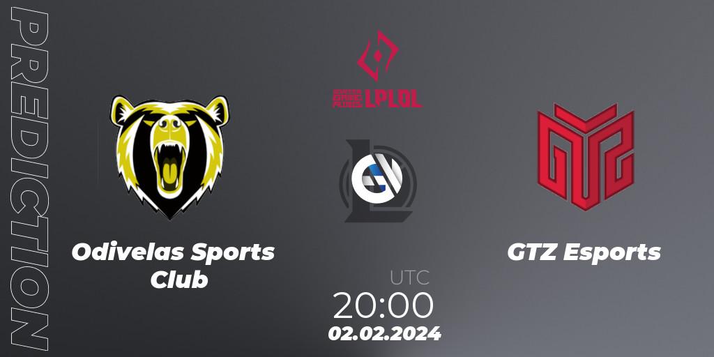 Prognose für das Spiel Odivelas Sports Club VS GTZ Esports. 02.02.2024 at 20:00. LoL - LPLOL Split 1 2024