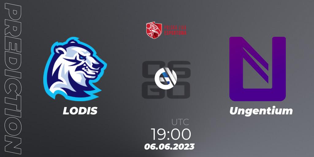 Prognose für das Spiel LODIS VS Ungentium. 06.06.23. CS2 (CS:GO) - Polish Esports League 2023 Split 2