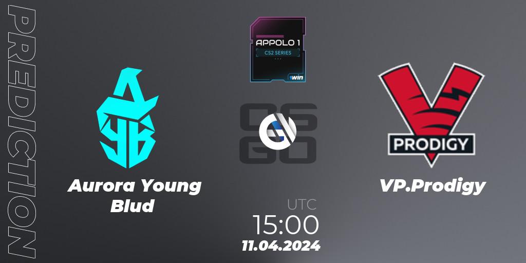 Prognose für das Spiel Aurora Young Blud VS VP.Prodigy. 11.04.24. CS2 (CS:GO) - Appolo1 Series: Phase 1