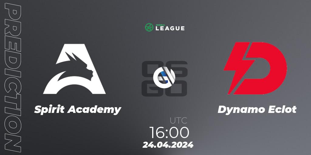 Prognose für das Spiel Spirit Academy VS Dynamo Eclot. 24.04.24. CS2 (CS:GO) - ESEA Season 49: Advanced Division - Europe