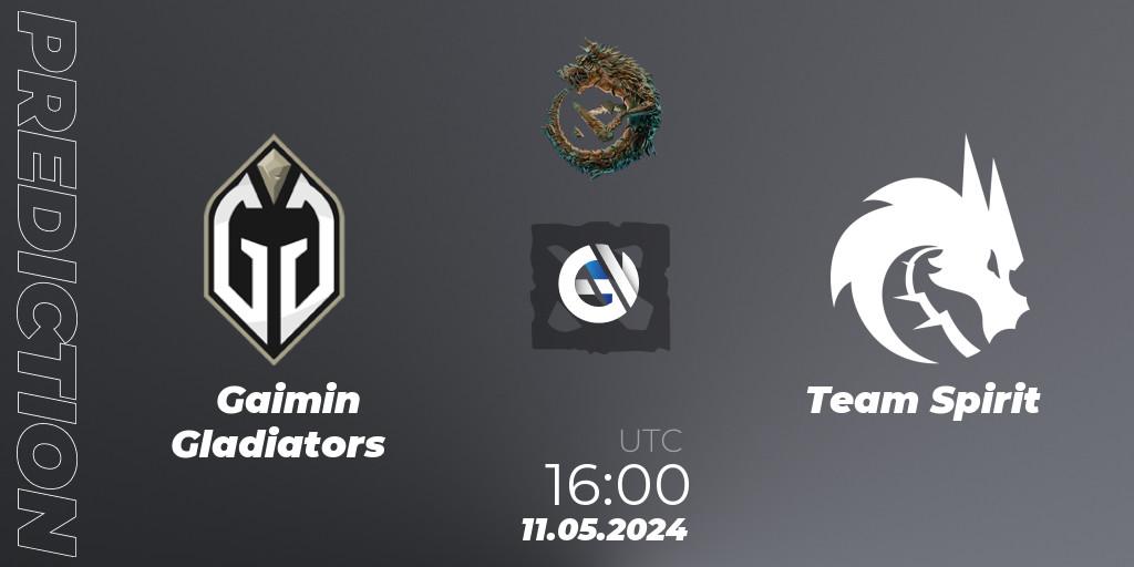 Prognose für das Spiel Gaimin Gladiators VS Team Spirit. 11.05.24. Dota 2 - PGL Wallachia Season 1 - Group Stage