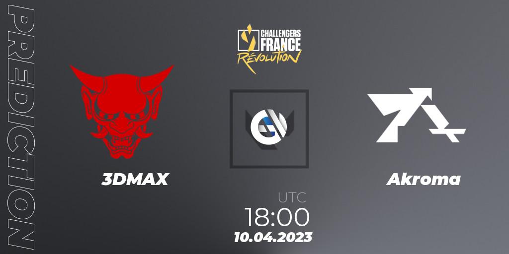 Prognose für das Spiel 3DMAX VS Akroma. 10.04.2023 at 18:10. VALORANT - VALORANT Challengers France: Revolution Split 2 - Regular Season