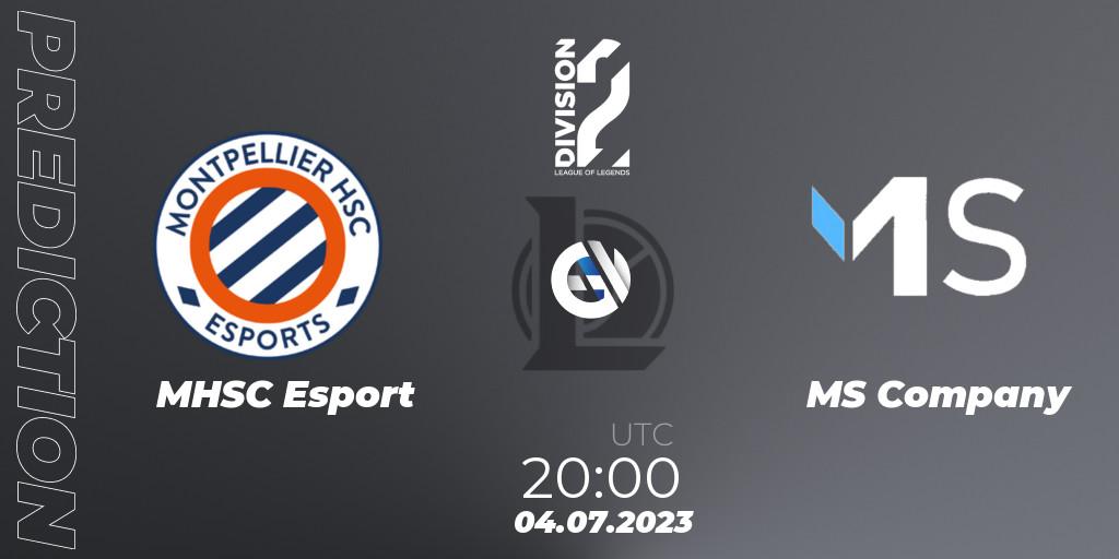 Prognose für das Spiel MHSC Esport VS MS Company. 04.07.2023 at 20:00. LoL - LFL Division 2 Summer 2023 - Group Stage