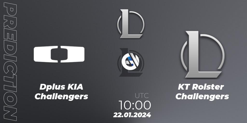 Prognose für das Spiel Dplus KIA Challengers VS KT Rolster Challengers. 22.01.24. LoL - LCK Challengers League 2024 Spring - Group Stage
