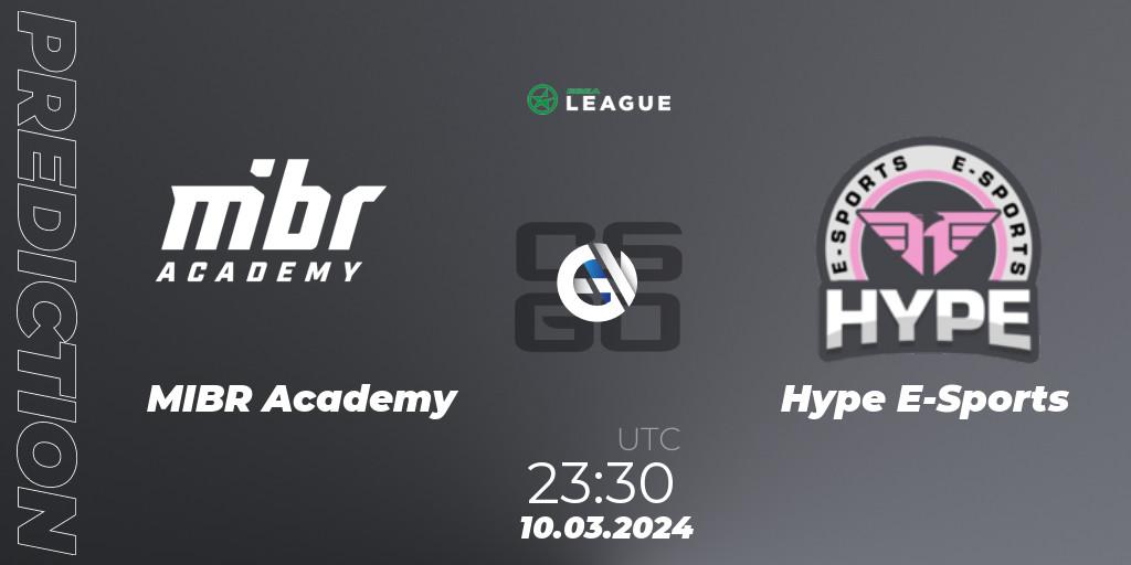 Prognose für das Spiel MIBR Academy VS Hype E-Sports. 11.03.24. CS2 (CS:GO) - ESEA Season 48: Open Division - South America