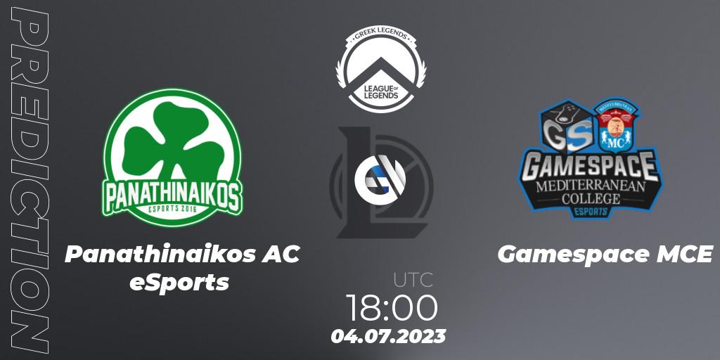 Prognose für das Spiel Panathinaikos AC eSports VS Gamespace MCE. 04.07.2023 at 18:00. LoL - Greek Legends League Summer 2023