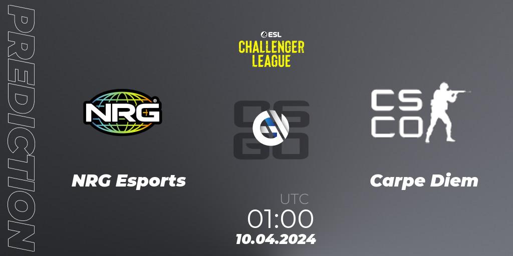 Prognose für das Spiel NRG Esports VS Carpe Diem. 10.04.24. CS2 (CS:GO) - ESL Challenger League Season 47: North America