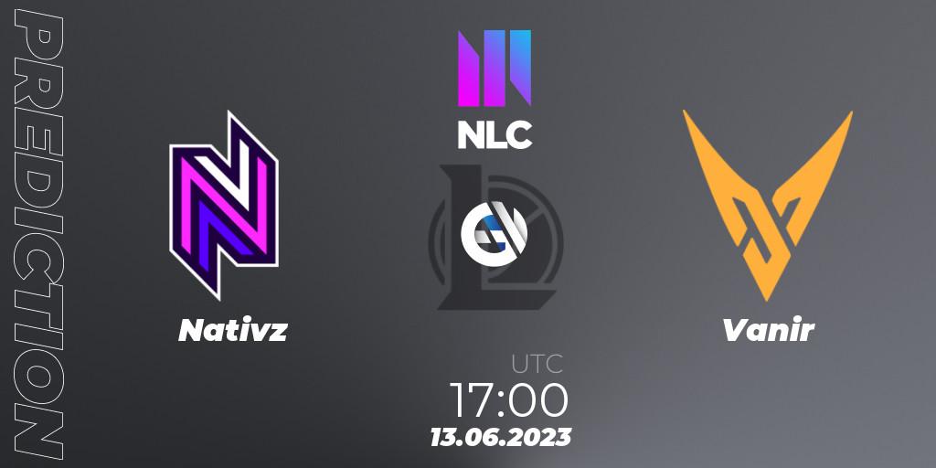 Prognose für das Spiel Nativz VS Vanir. 13.06.23. LoL - NLC Summer 2023 - Group Stage