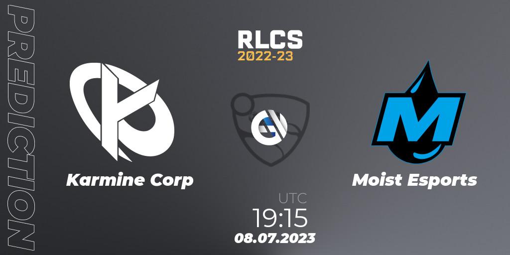 Prognose für das Spiel Karmine Corp VS Moist Esports. 08.07.23. Rocket League - RLCS 2022-23 Spring Major