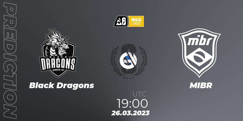 Prognose für das Spiel Black Dragons VS MIBR. 26.03.23. Rainbow Six - Brazil League 2023 - Stage 1