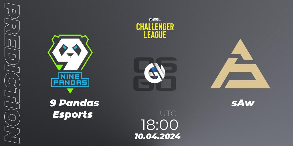 Prognose für das Spiel 9 Pandas Esports VS sAw. 10.04.24. CS2 (CS:GO) - ESL Challenger League Season 47: Europe