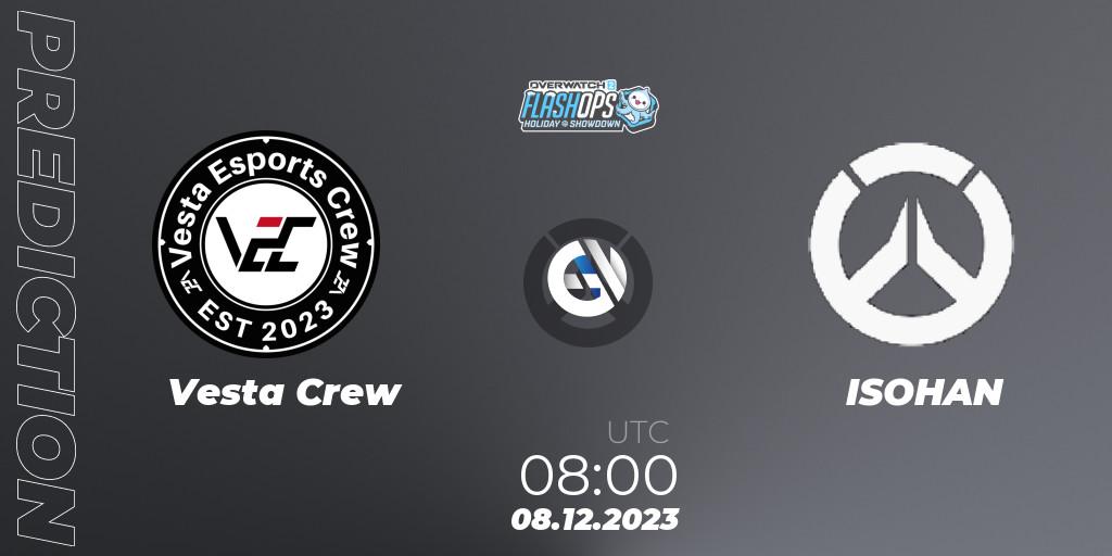 Prognose für das Spiel Vesta Crew VS ISOHAN. 08.12.2023 at 08:00. Overwatch - Flash Ops Holiday Showdown - APAC Finals