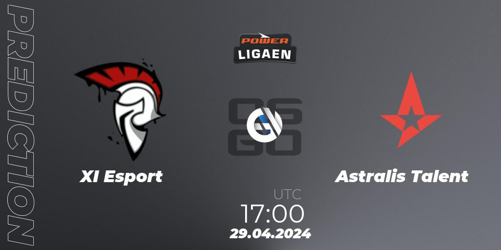 Prognose für das Spiel XI Esport VS Astralis Talent. 29.04.2024 at 17:00. Counter-Strike (CS2) - Dust2.dk Ligaen Season 26