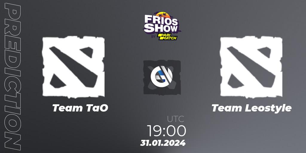 Prognose für das Spiel Team TaO VS Team Leostyle. 31.01.2024 at 19:00. Dota 2 - Frios Show 2