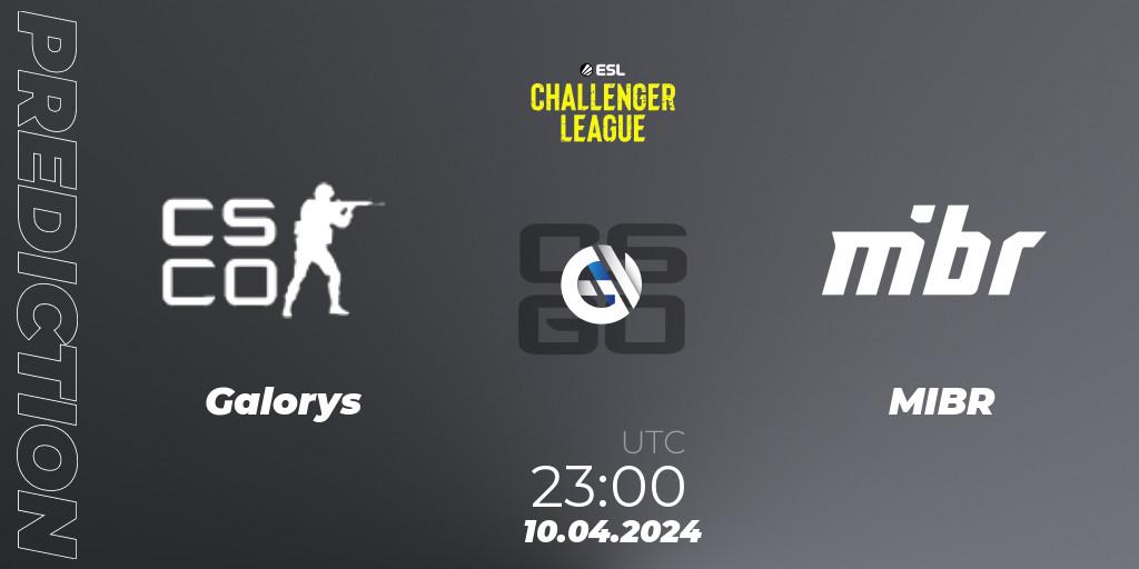 Prognose für das Spiel Galorys VS MIBR. 10.04.24. CS2 (CS:GO) - ESL Challenger League Season 47: South America
