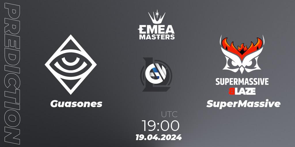 Prognose für das Spiel Guasones VS SuperMassive. 19.04.24. LoL - EMEA Masters Spring 2024 - Group Stage