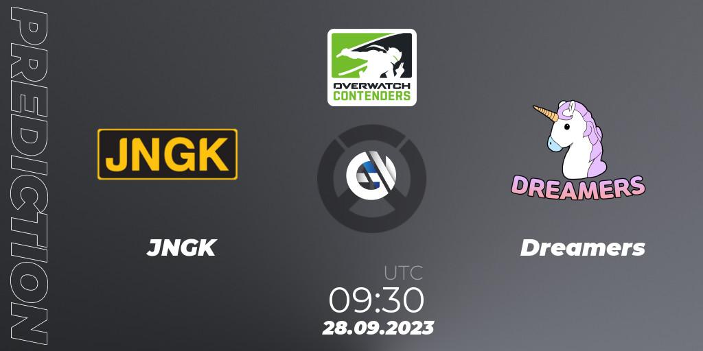 Prognose für das Spiel JNGK VS Dreamers. 28.09.23. Overwatch - Overwatch Contenders 2023 Spring Series: Korea - Regular Season