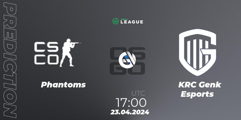 Prognose für das Spiel Phantoms VS KRC Genk Esports. 23.04.24. CS2 (CS:GO) - ESEA Season 49: Advanced Division - Europe