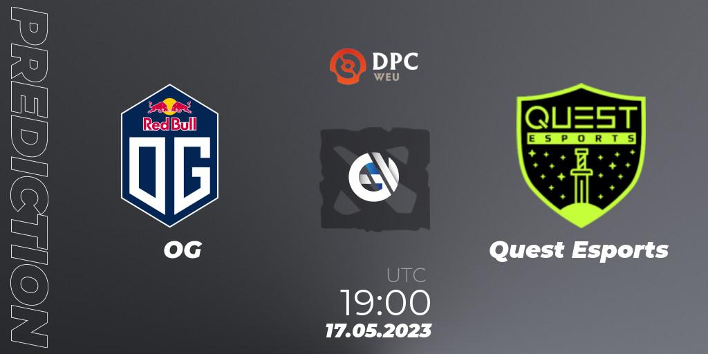 Prognose für das Spiel OG VS PSG Quest. 17.05.2023 at 18:57. Dota 2 - DPC 2023 Tour 3: WEU Division I (Upper)