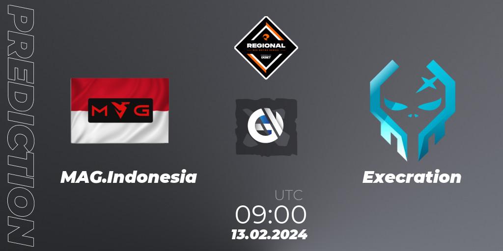 Prognose für das Spiel MAG.Indonesia VS Execration. 13.02.24. Dota 2 - RES Regional Series: SEA #1