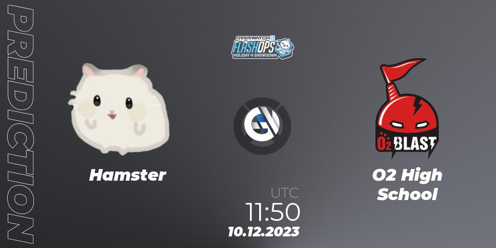 Prognose für das Spiel Hamster VS O2 High School. 10.12.2023 at 11:50. Overwatch - Flash Ops Holiday Showdown - APAC Finals