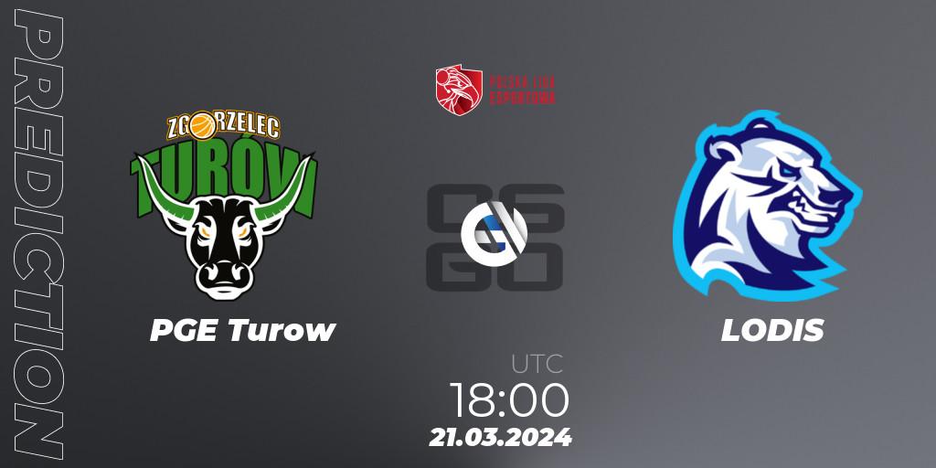 Prognose für das Spiel PGE Turow VS LODIS. 21.03.24. CS2 (CS:GO) - Polska Liga Esportowa 2024: Split #1