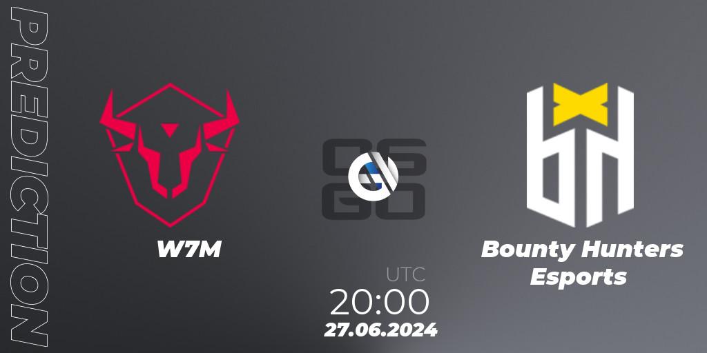 Prognose für das Spiel W7M VS Bounty Hunters Esports. 27.06.2024 at 20:00. Counter-Strike (CS2) - Aorus League 2024 Season 1: Brazil
