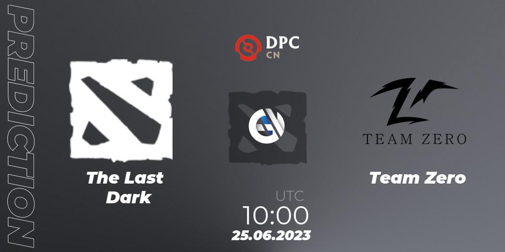 Prognose für das Spiel The Last Dark VS Team Zero. 25.06.23. Dota 2 - DPC 2023 Tour 3: CN Division II (Lower)