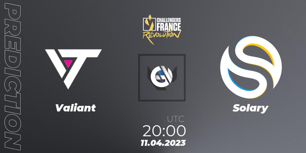 Prognose für das Spiel Valiant VS Solary. 11.04.2023 at 20:10. VALORANT - VALORANT Challengers France: Revolution Split 2 - Regular Season