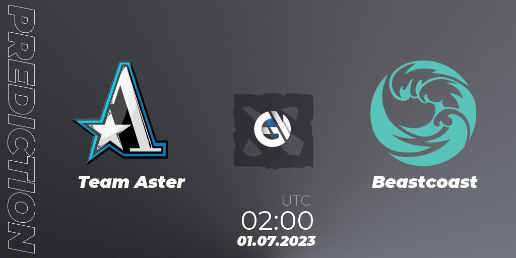 Prognose für das Spiel Team Aster VS Beastcoast. 01.07.23. Dota 2 - Bali Major 2023 - Group Stage