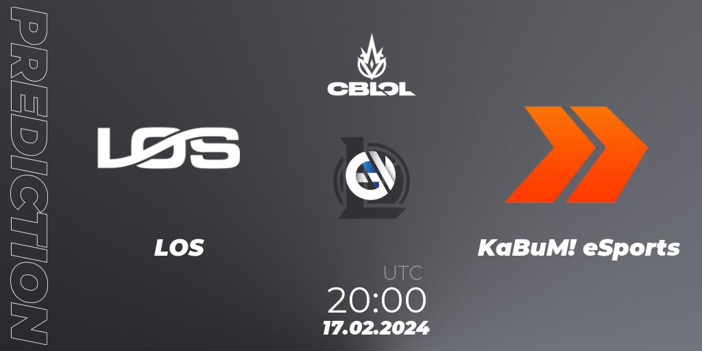 Prognose für das Spiel LOS VS KaBuM! eSports. 17.02.24. LoL - CBLOL Split 1 2024 - Group Stage