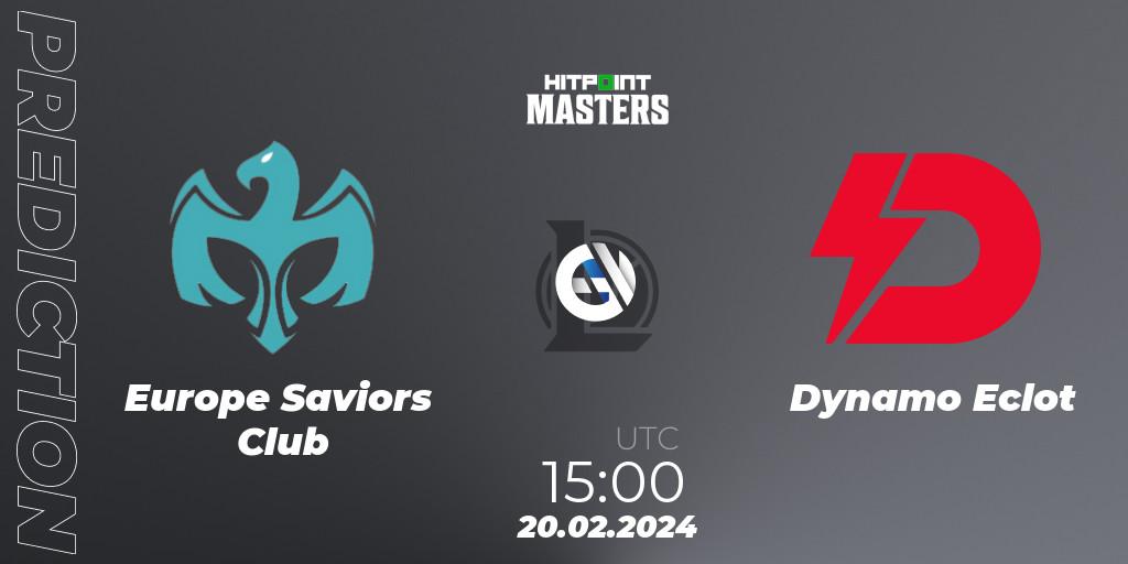 Prognose für das Spiel Europe Saviors Club VS Dynamo Eclot. 20.02.24. LoL - Hitpoint Masters Spring 2024