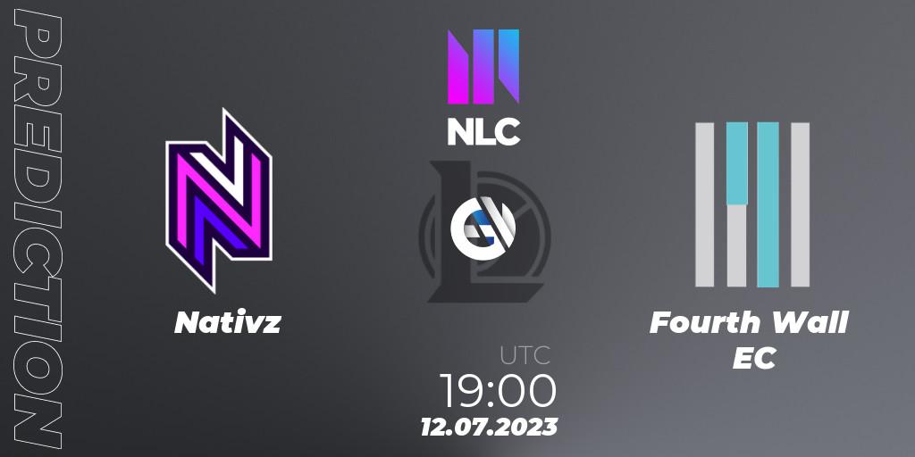 Prognose für das Spiel Nativz VS Fourth Wall EC. 12.07.2023 at 19:00. LoL - NLC Summer 2023 - Group Stage