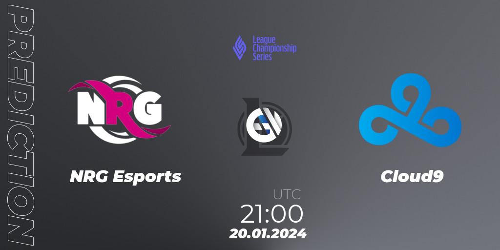 Prognose für das Spiel NRG Esports VS Cloud9. 20.01.24. LoL - LCS Spring 2024 - Group Stage