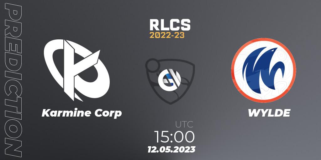 Prognose für das Spiel Karmine Corp VS WYLDE. 12.05.2023 at 15:00. Rocket League - RLCS 2022-23 - Spring: Europe Regional 1 - Spring Open