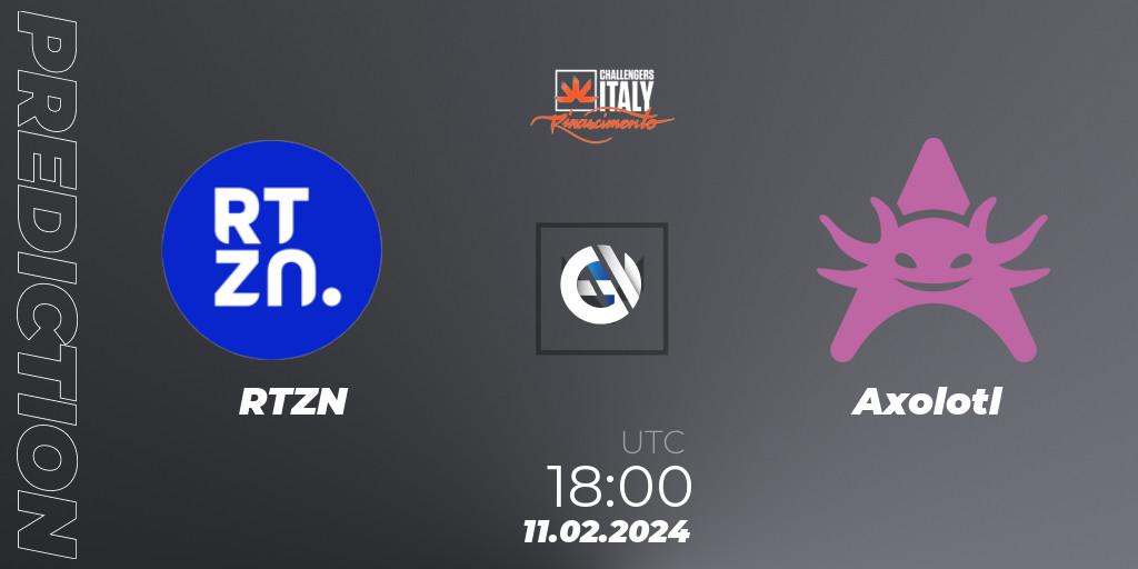 Prognose für das Spiel RTZN VS Axolotl. 11.02.24. VALORANT - VALORANT Challengers 2024 Italy: Rinascimento Split 1